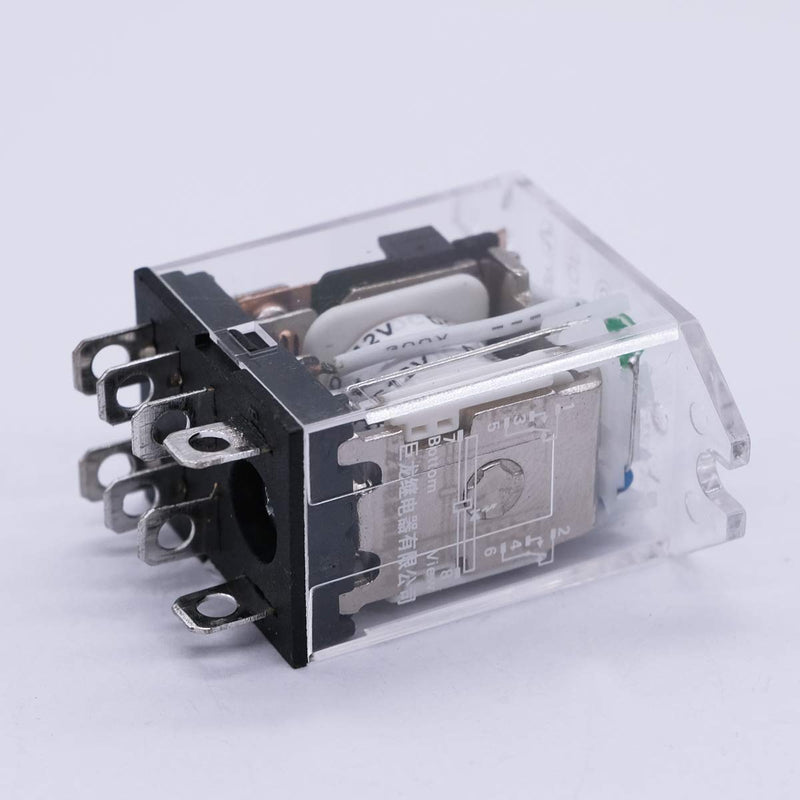  [AUSTRALIA] - mxuteuk Pack of 2 Relay DC 12V Coil Power Relay 8Pin 10A DPDT LED Display Electromagnetic Power Relay Changer General Purpose JQX-13F-DZ-DC12V