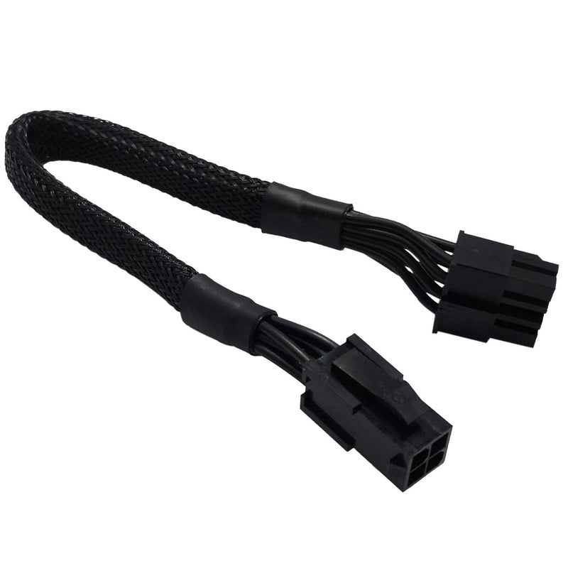  [AUSTRALIA] - (2-Pack) COMeap ATX 4 Pin to Motherboard CPU 8 Pin (4+4 Detachable) Converter Adapter Extension Sleeved Cable for Power Supply with ATX 4 Pin Port 9.5-inch(24cm)