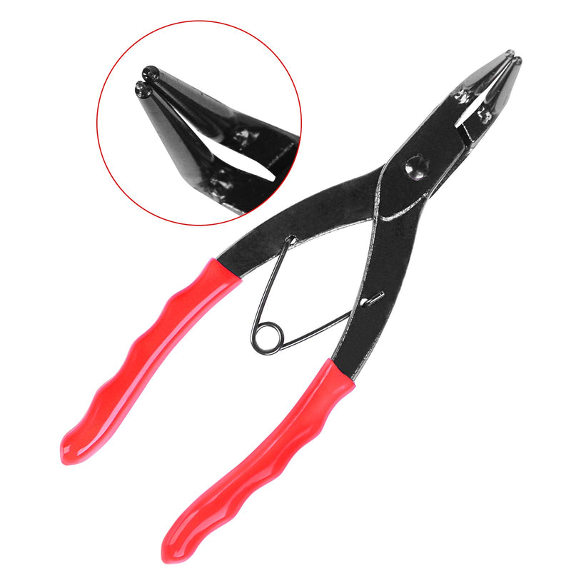  [AUSTRALIA] - Internal Cylinder Snap Ring Plier – 90 Degree Bent Long Nose Pliers for Trucks Motorcycles Cars Red