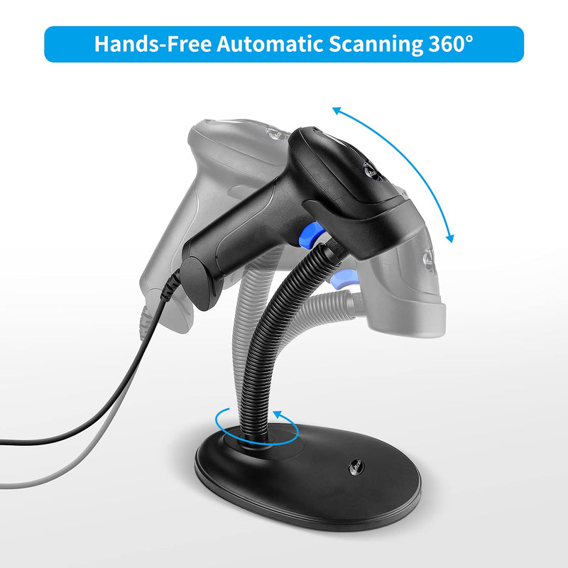  [AUSTRALIA] - NetumScan Handheld USB 1D Barcode Scanner with Stand, Wired CCD Bar Code Reader for POS System Sensing, Store, Supermarket, Warehouse