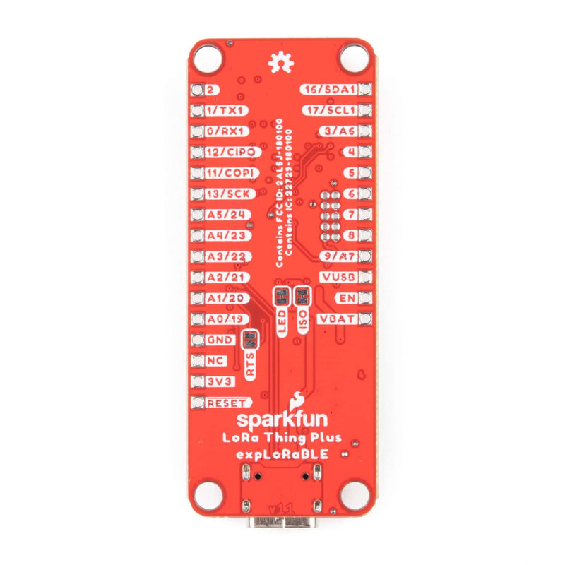  [AUSTRALIA] - SparkFun Compatible with LoRa Thing Plus - expLoRaBLE-NM180100 System in Package(SiP)-Ambiq Apollo3 microcontroller-Includes Semtech SX1262 LoRa transceiver-Supporting 868MHz & 915MHz Bands & BLE