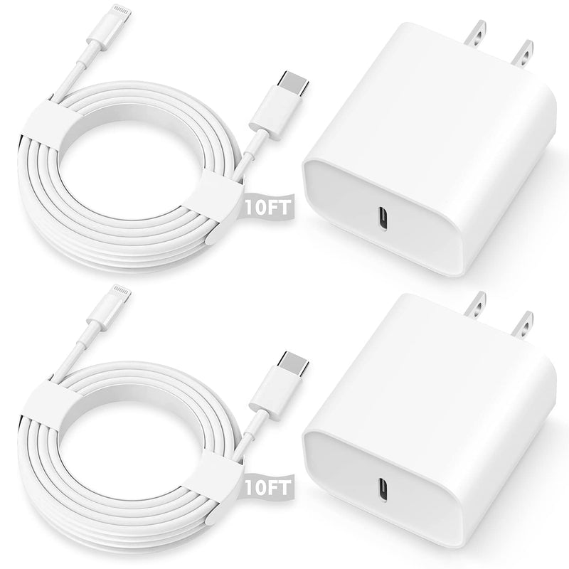  [AUSTRALIA] - 【Apple MFi Certified】iPhone 14 13 12 11 Super Fast Charger cargador 10FT Long Fast Charging Cable with 20W Rapid USB C Wall Charger Block for iPhone 14/13/12/11 Pro Max,14 Plus,Mini,Pro/XS/SE/XR/iPad