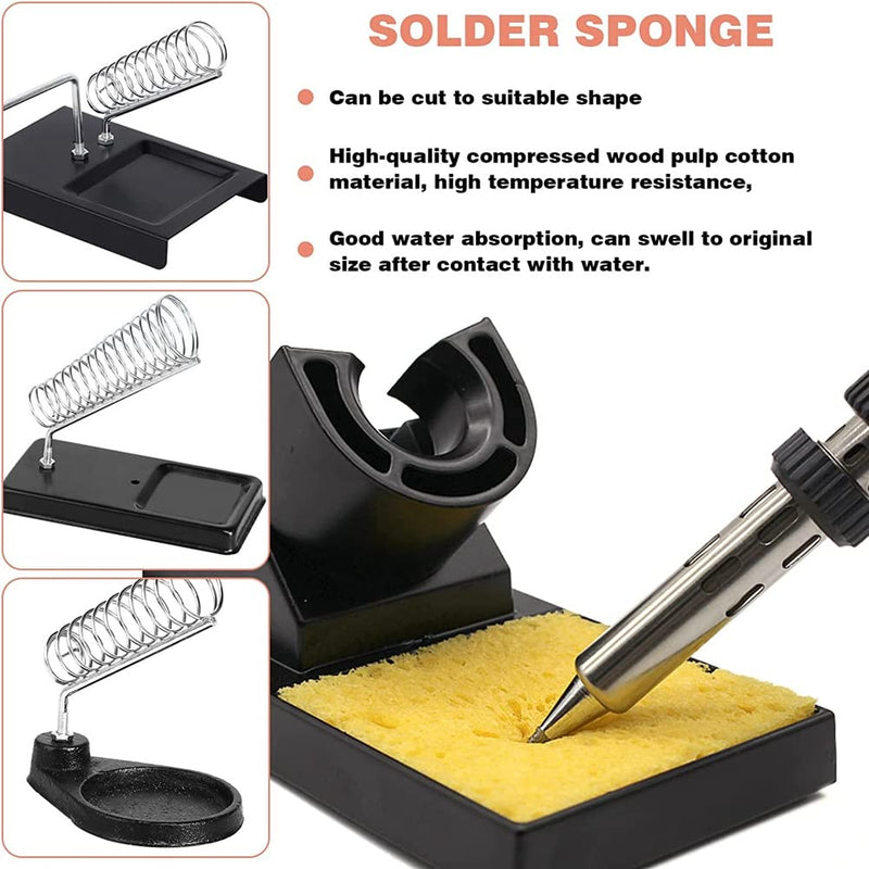  [AUSTRALIA] - Zicojia 14pcs Soldering Tip Cleaner, Brass Tip Cleaner Kit, Soldering Iron Holder for Cleaning Soldering Irons and Tips