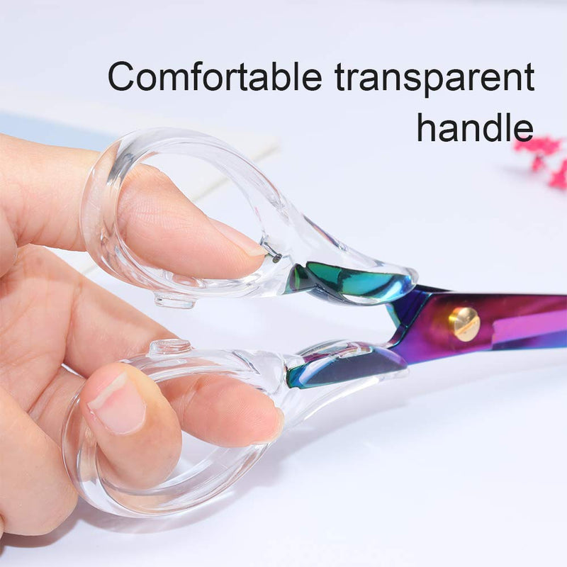  [AUSTRALIA] - Acrylic Scissors,Stainless Steel,Sharp Multifunctional Scissors for School.6.3 in(Colorful)