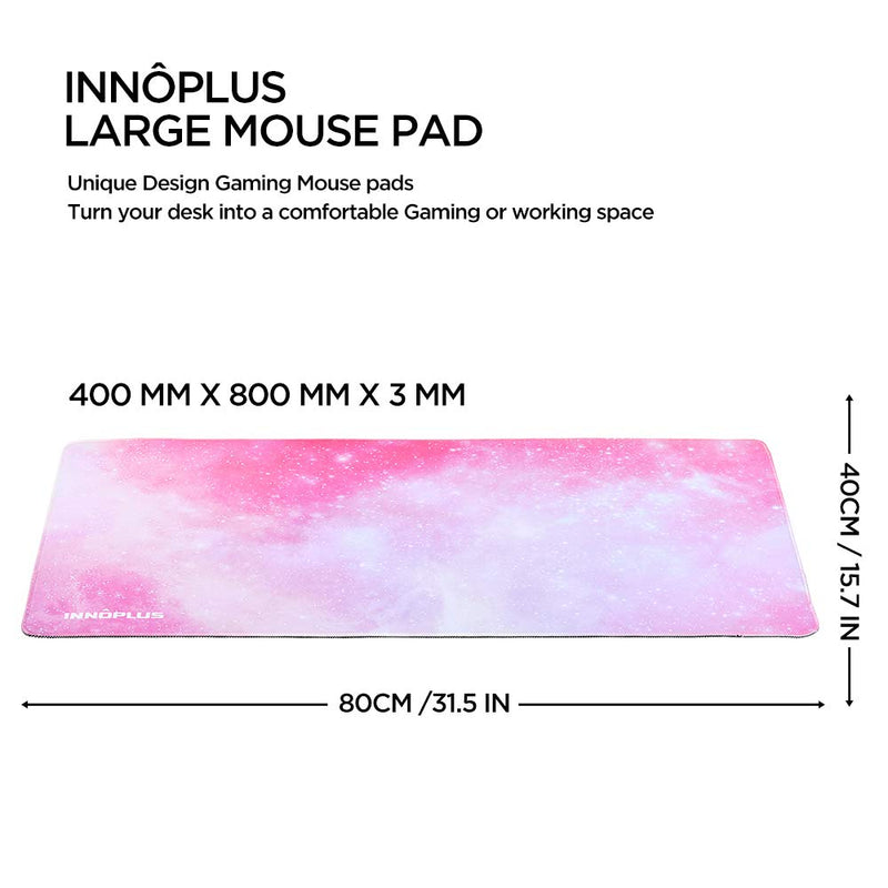 Gaming Mouse Pad, Large Mouse Pad XL Pink, Mouse Pads for Computers 31.5×15.75In, Large Extended Gaming Keyboard Mouse Pads, Big Desk Mouse Mat Designed for Gaming Surface/Office, Durable Edges - LeoForward Australia