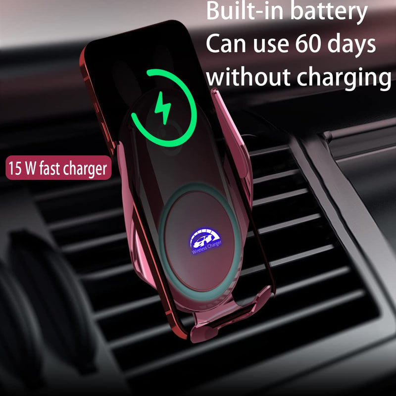  [AUSTRALIA] - Wireless Car Charger Mount,15W Fast Charging, Dashboard Airvent, Cute Car Phone Holder Compatible for iPhone13/13Pro/12/12Pro/SE/11/11Pro/XSMax/XS/XR/X/8,Samsung S20/S10/9/8/Note 20/Note10/9 (Pink)