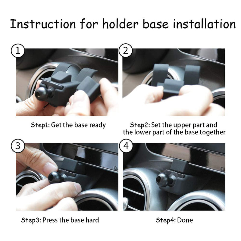 LUNQIN Car Phone Holder for Mercedes 2014-2018 Benz C Class c180 c200 c300 GLC Class 2015-2019 GLC200 GLC260 GLC300 Auto Accessories Navigation Bracket Interior Decoration Mobile Cell Phone Mount - LeoForward Australia
