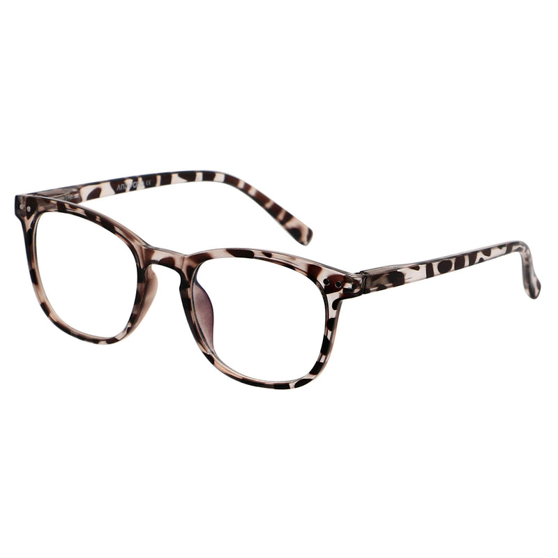 Blue Light Blocking Glasses Women Men Computer Small Face Clear Bluelight Blocker Eyeglasses Frame ANDWOOD AR001 Square Leopard | Anti-blue Light Lens - LeoForward Australia