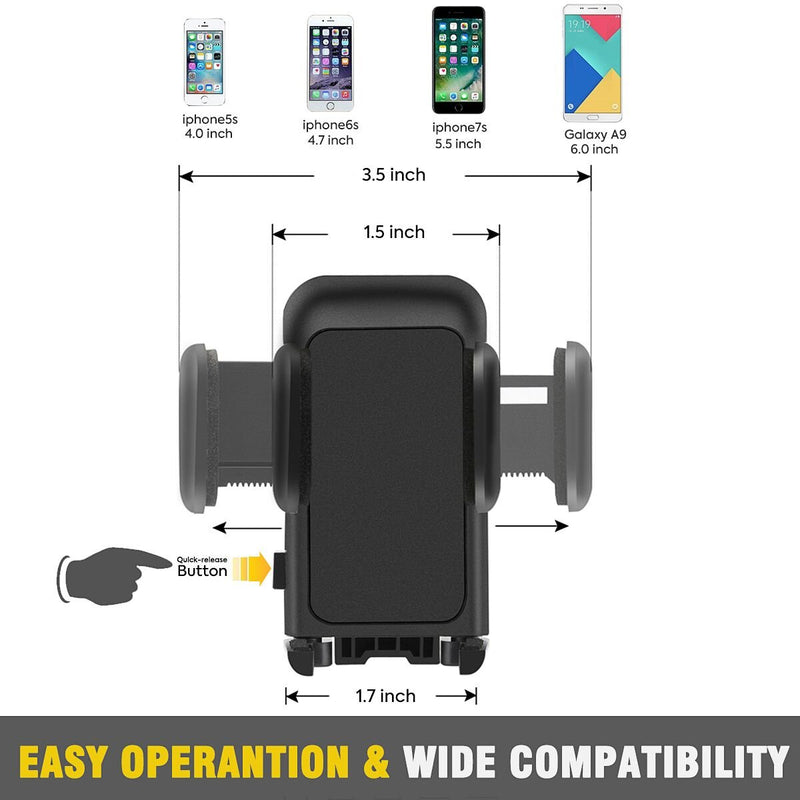  [AUSTRALIA] - Car Mount,OTEMIK Phone Holder Universal Air Vent Phone Mount,Adjustable 360 Degree Rotation Cellphone Mount One-Button-Release for iPhone XS/XRX/8/7P, Galaxy S6/7 Note 8,HTC LG Huawei,Other Smartphone