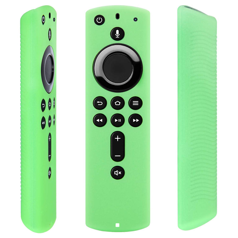 [2 Pack] Firestick Remote Cover Case (Glow in the Dark) Compatible with Fire TV Stick 4K Alexa Voice Remote Control (Green & Sky Blue) Sky Blue + Green - LeoForward Australia