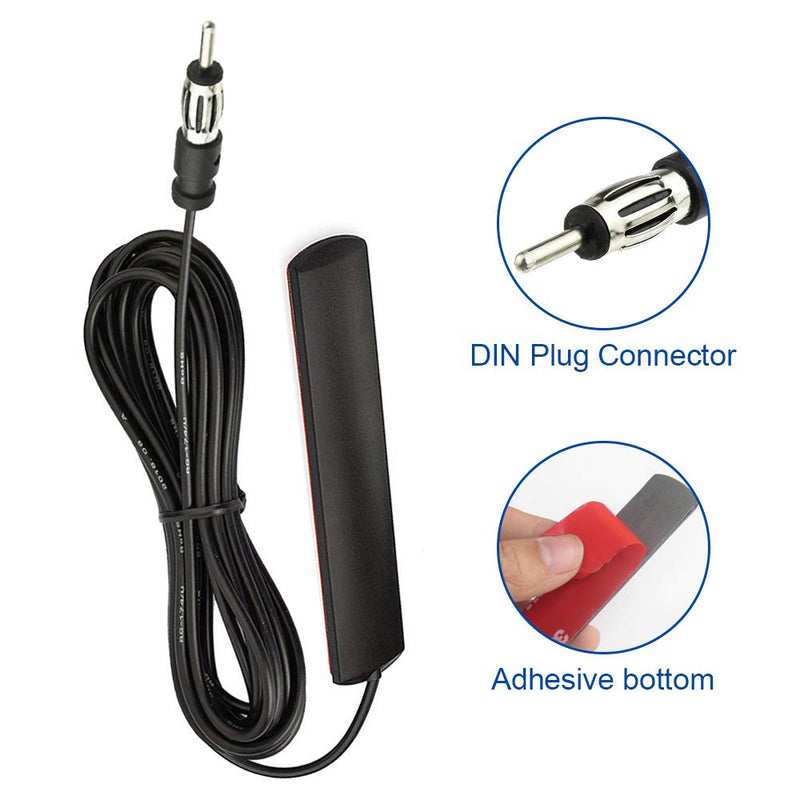 Bingfu Car Antenna Car Stereo FM AM Radio Antenna Car Adhesive Mount Hidden Patch Antenna for Vehicle Truck SUV Car Stereo in Dash Head Unit CD Media Receiver Player Audio HD Radio Tuner Amplifier Hidden Antenna - LeoForward Australia