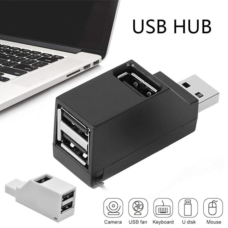 SimYoung 3-Port USB 2.0 Ultra Compact Data Hub/Splitter High Speed for MacBook, Mac Pro/Mini, iMac, Surface Pro, XPS, Notebook PC, USB Flash Drives, Keyboard, Mouse and More - LeoForward Australia