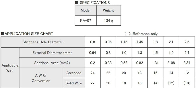  [AUSTRALIA] - ENGINEER PA-07 Precision wire strippers, professional grade, super sharp carbon steel jaws. Made in Japan