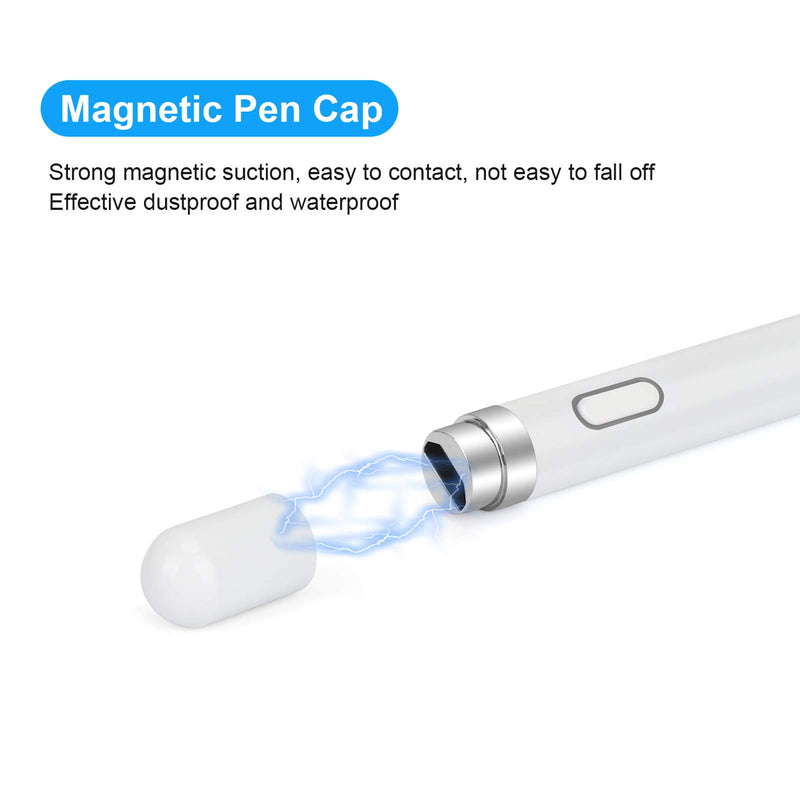  [AUSTRALIA] - Stylus Digital Pen for Touch Screens, Active Pencil Fine Point Compatible with iPhone iPad and Other Tablets for Handwriting and Drawing (White) White