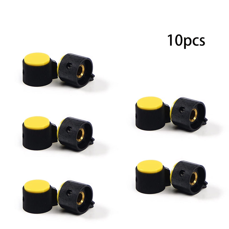  [AUSTRALIA] - Fielect 10Pcs Potentiometer Control Knobs 6mm Volume Control Rotary Knob Guitar Knob Volume Audio Knob, 19x16.5mm Yellow Yellow 19x16mm 10Pcs