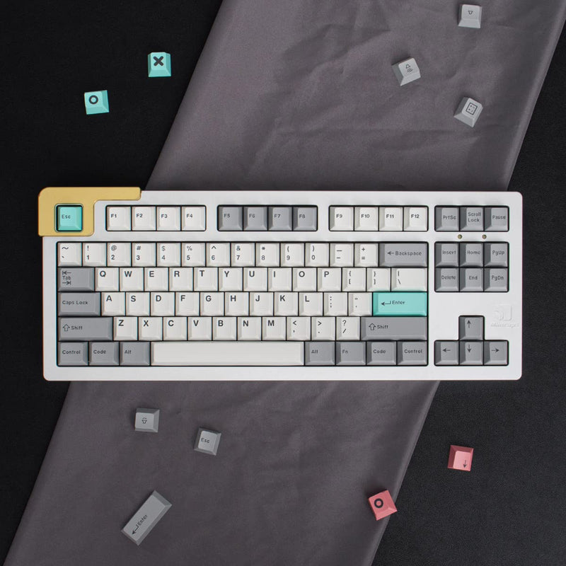  [AUSTRALIA] - 188 Keys Double Shot Keycaps Cherry Profile Modern Dolch Light Keycaps Fit for 60% 65% 95% Cherry Mx Switches Mechanical Keyboard