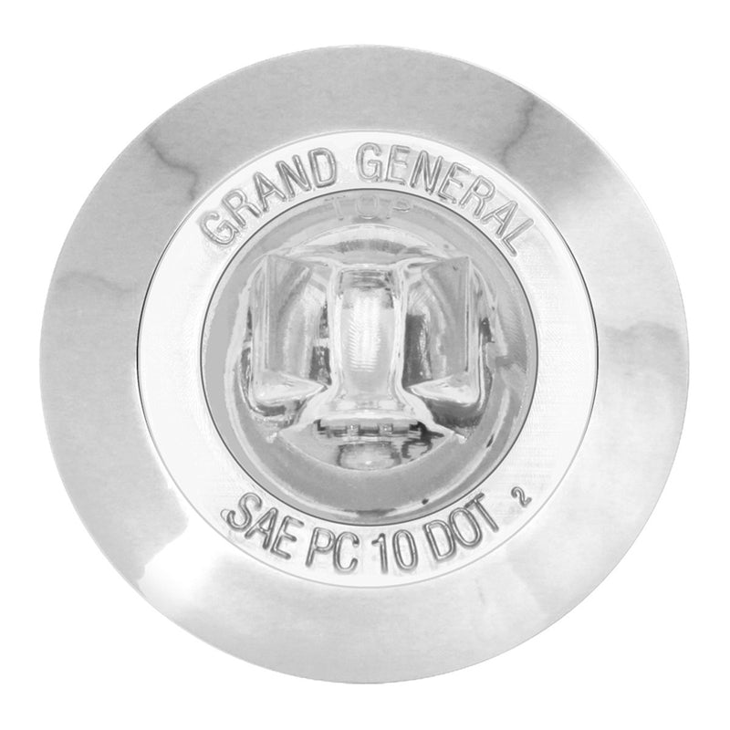  [AUSTRALIA] - GG Grand General 75223 1-1/4” Dual Function Mini LED Light with Chrome Plastic Bezel for Trucks, Towing, Trailers, ATVs, UTVs, RVs w/Bezel Red/Clear