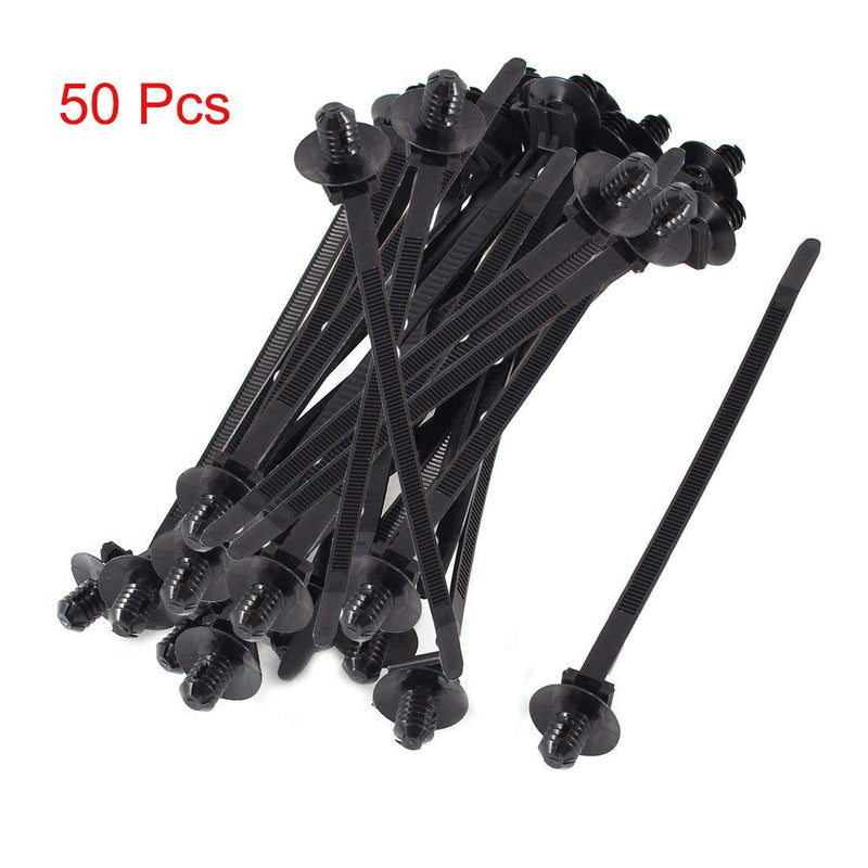  [AUSTRALIA] - S SYDIEN 50Pcs Black Fir Tree Nylon Push Mount Cable Zip Tie 8.3"x0.18" 210mm(50Pcs)