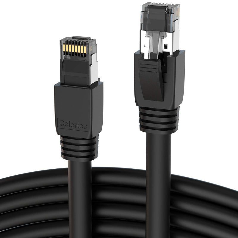  [AUSTRALIA] - Cat8 Ethernet Cable, 15ft, High Speed 25/40Gbps 2000Mhz Gigabit Ethernet LAN Cable, 24AWG S/FTP Patch Cable with RJ45 Connector, Indoor& Outdoor, Compatible with Laptop, Switch, Router, PS5, PS4