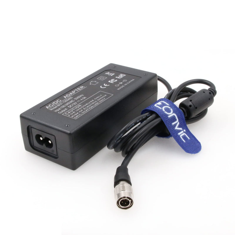  [AUSTRALIA] - Eonvic Sound Devices XL WPH3 4 Pin Male Hirose AC Power Adapter Cable for 702T/ 744t Recorders Zoom F4 F8 and MixPre 12v 4a Adapter