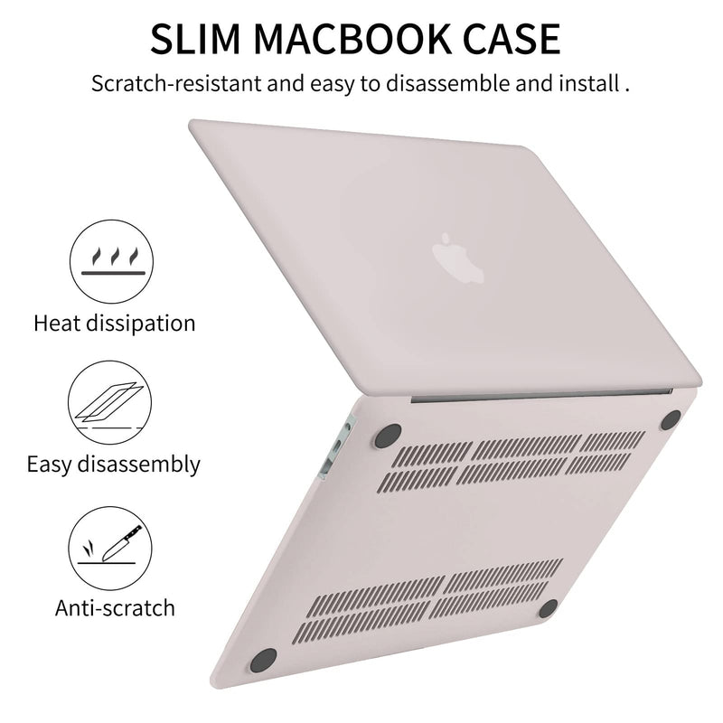  [AUSTRALIA] - Seorsok Compatible with MacBook Pro 13 inch Case M2 2023,2022,2021-2016 A2338 M1 A2251 A2289 A2159 A1989 A1708 A1706,Plastic Hard Shell&Keyboard Cover,Rock Grey Rock grey