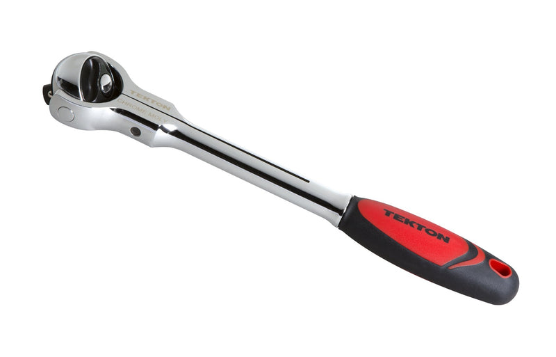  [AUSTRALIA] - TEKTON 3/8-Inch Drive by 9-Inch Quick-Release Swivel Head Ratchet, 72-Tooth Round Head | 1491