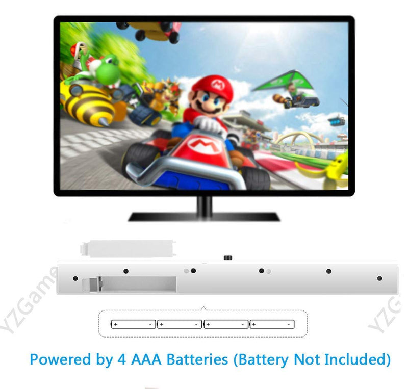 Wireless Wii Sensor Bar, Infrared Ray Sensor Bar Wireless for Wii/Wii U Console Compatible with PC (White) - LeoForward Australia