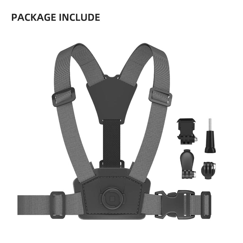  [AUSTRALIA] - SUREWO Adjustable Chest Strap Mount Compatible with GoPro Hero 11/10/9/8/7/6/5 Black,DJI Osmo Action 3/2,Insta 360 ONE R and Most Action Cameras