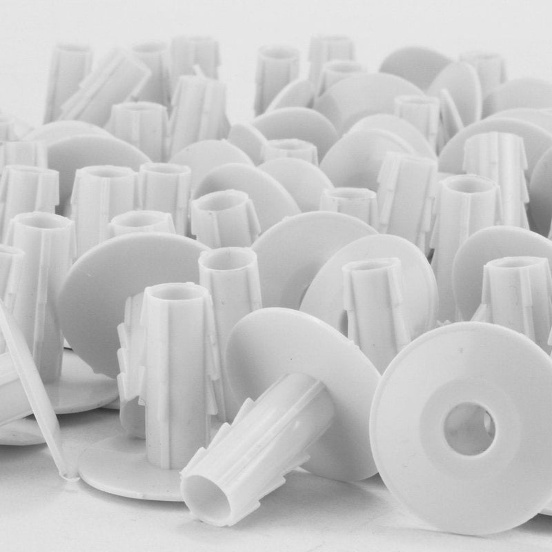  [AUSTRALIA] - Single Feed-Through Bushing, White, Pack of 100