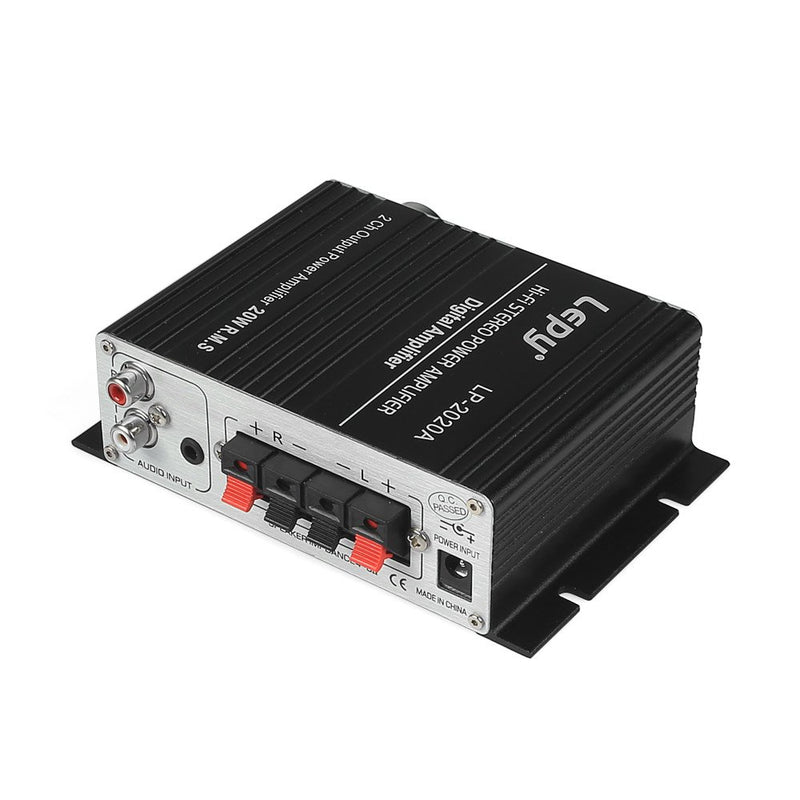 Lepy LP-2020A Class-D Hi-Fi Digital Amplifier with Power Supply Black Single - LeoForward Australia