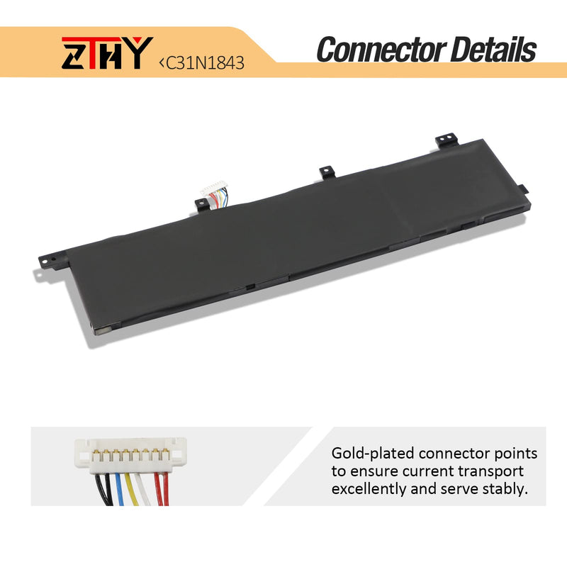  [AUSTRALIA] - ZTHY C31N1843 Laptop Battery Replacement for ASUS VivoBook S14 S432FA S432FL Vivobook S15 S532 S532FA S532FL X432FA X432FL X432FLC X532FA X532FL X532FLC S432FA-EB008T S532FA-DH55 S532FA-DB55 42Wh