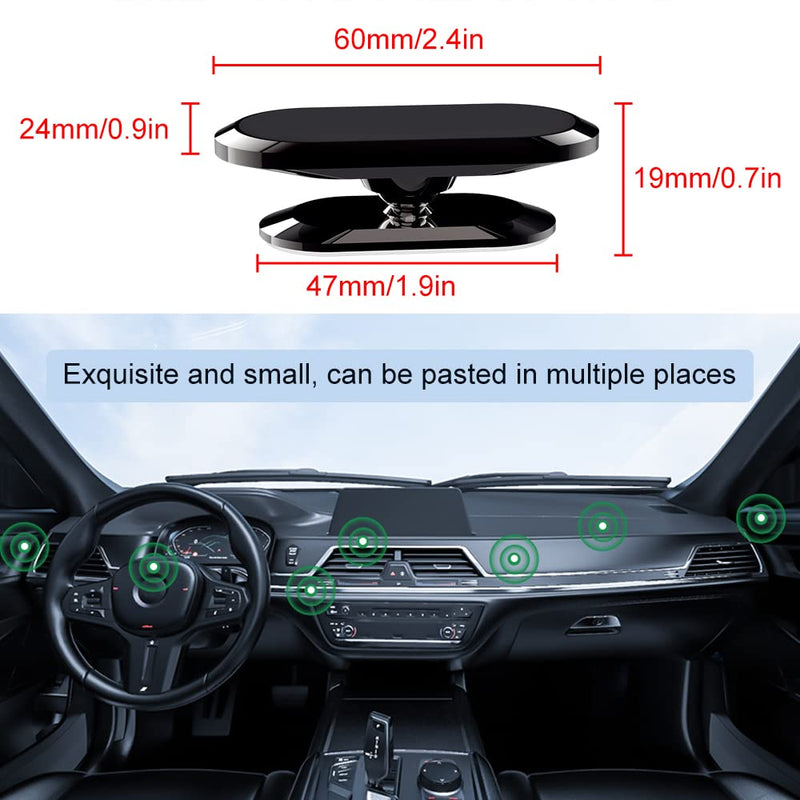  [AUSTRALIA] - TIQUS [3 Pack] Car Magnetic Phone Mount, Upgrade 8X Magnets Strong Magnet Cell Phone Holder,Dashboard 360° Rotation & Degrees View, for All Smartphone and Cellphone