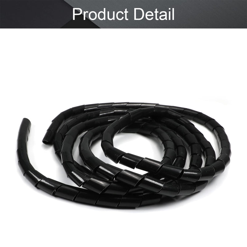  [AUSTRALIA] - Othmro Spiral Cable Wrap Spiral Wire Wrap Cord for Computer Electrical Wire Organizer Sleeve(Dia 18MM-Length 3.5M Black) 1pcs