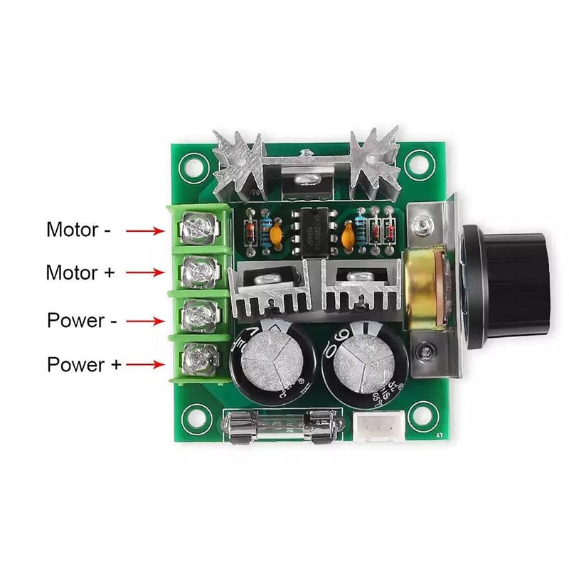  [AUSTRALIA] - 12V-40V 10A PWM DC Speed Controller Motor Speed Controller Module with Reverse Polarity Protection, high Current Protection 12V-40V 10A PWM DC Motor x1