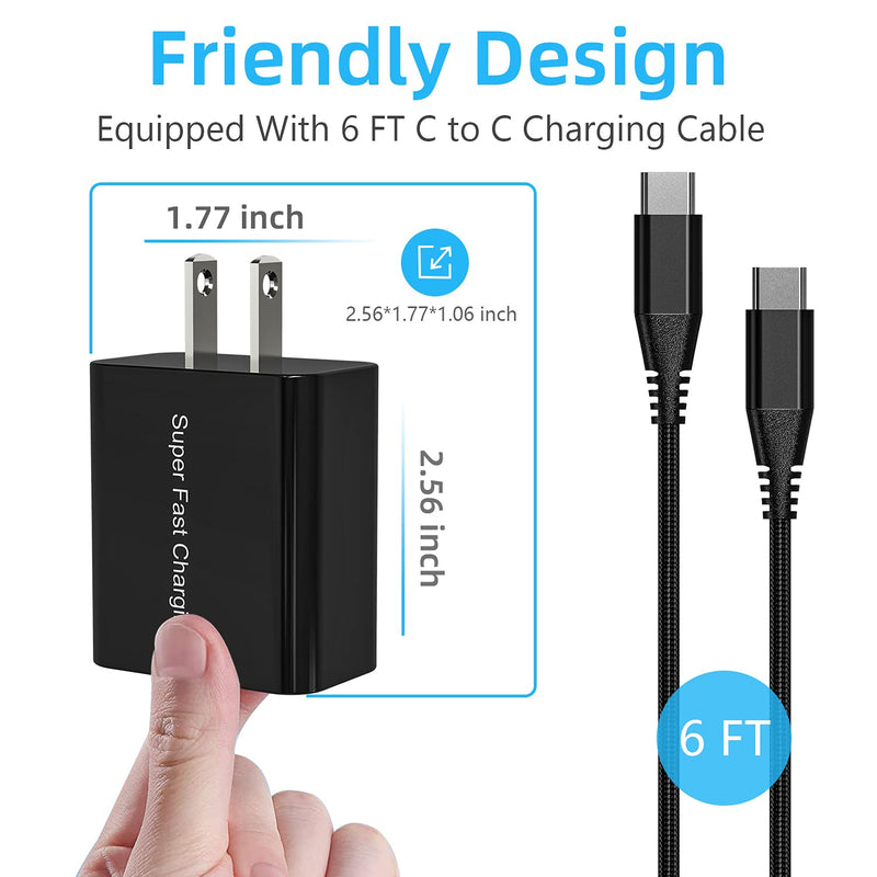  [AUSTRALIA] - 25W USB C Charger and Cable for Samsung Galaxy S23/S23 Plus/S21/S21 Plus/S22 Ultra/S20 FE A14 A53 A52 5G,A51 Z Flip 3/Z Fold 3 4,Note 10 20,Pixel 6 7 Pro,Super Fast Charging Block Wall Power Adapter