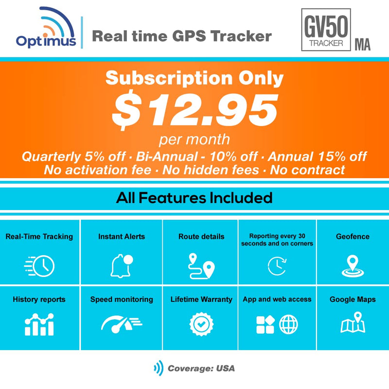  [AUSTRALIA] - Optimus GV50MA Wired GPS Tracker for Cars and Trucks