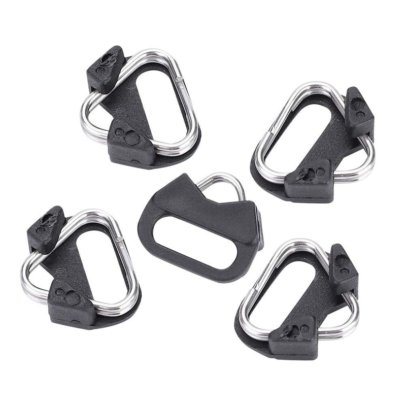  [AUSTRALIA] - Acouto Lug Ring Camera Strap Triangle Split Ring Alloy Hook and Plastic Cap 5pcs Camera Shoulder Strap Triangle Split Ring Adapters for Camera with Round Eyelet