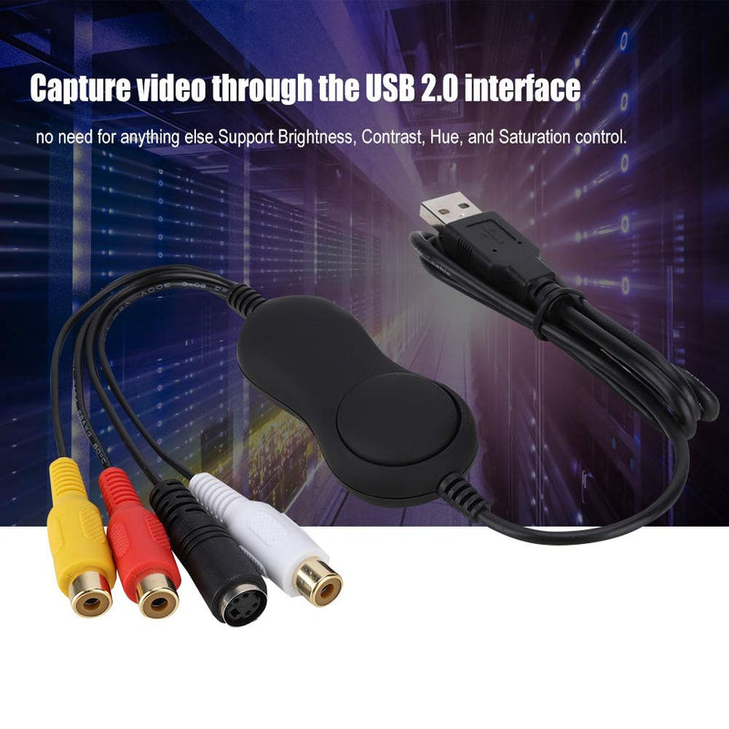  [AUSTRALIA] - Game Capture Card, RCA to USB 2.0 Analog Video Grabber Adapter 1080P HD Recorder Compatible with Windows, for Mac, for Linux for Live Streaming