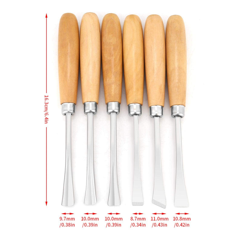  [AUSTRALIA] - 6 pcs Wood Carving Hand Chisels Set Hand Chisels Carving Tools Wood Carving Kit Woodworking Tool Carpentry Tools