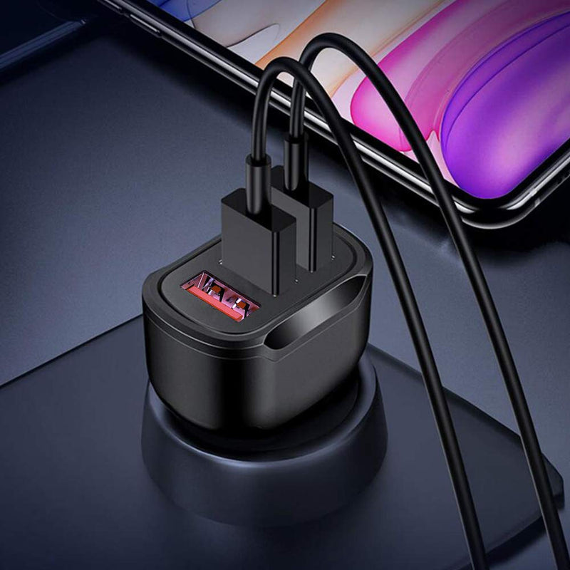  [AUSTRALIA] - USB Car Charger,Bralon 24W/4.8A 3 USB Port Fast Car Charger Compatible with Phone 12/12 Pro(Max)/12 Mini/11/11 Pro(Max)/XS(Max)/X/8 7 6 S Plus,G.alaxy Note S10 S9 S8 S7 S6,Pad & More