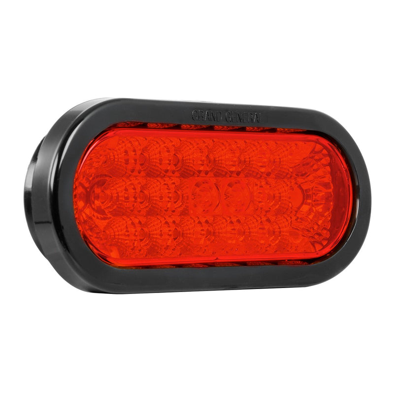  [AUSTRALIA] - Grand General 77043BP Red LED Stop/Turn/Tail Light (Spyder 6" Oval) Red/Red