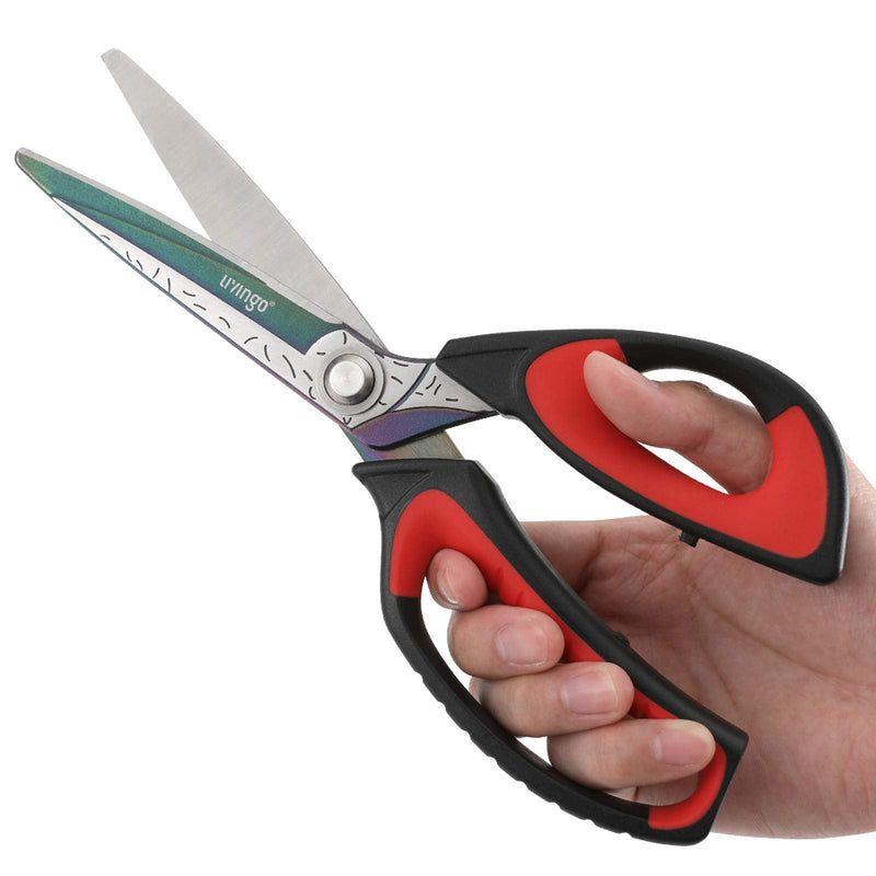  [AUSTRALIA] - LIVINGO 10'' Multipurpose Heavy Duty Scissors, Premium Titanium Coating Forged Stainless Steel Tool Industrial Shears for Household Pruning, Gardening, Fabric