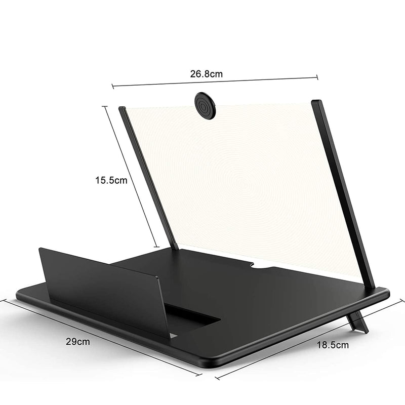  [AUSTRALIA] - 14 Inch Screen Magnifier for Cell Phone - Foldable Phone Screen Magnifier for Movie Video Live, Universal Screen Amplifier for All Smartphone, Black