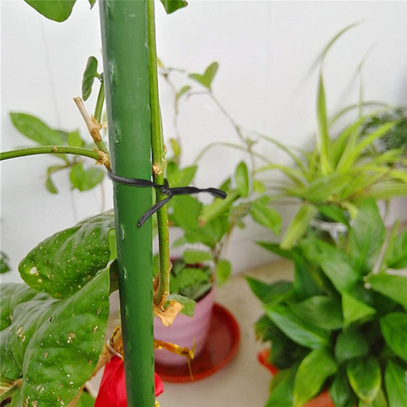  [AUSTRALIA] - KINGLAKE 328 Feet Sturdy Plastic Garden Plant Twist Tie Multi-Use for Secure Vines,Plants Black