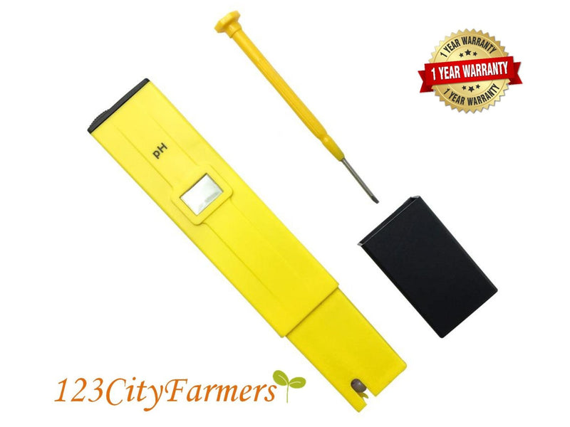 CityFarmer Digital pH Meter, Hydroponic Nutrient Digital pH Meter with 2 Pack of Calibration Solution Mixture Included, Accurate and Reliable, Built-in ATC. - LeoForward Australia