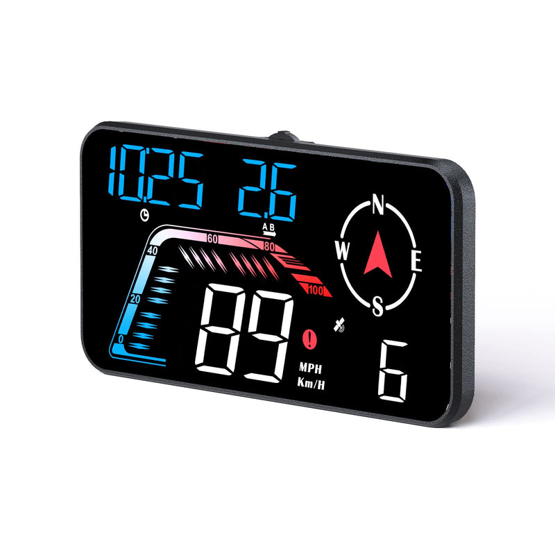  [AUSTRALIA] - AWOLIMEI Head Up Display for Cars G12，Mph GPS Speedometer with Overspeed Alarm、 Fatigue Driving Alarm，USB Plug and Play，Digital Display Suitable for All Car (G12 Color) G12 Color