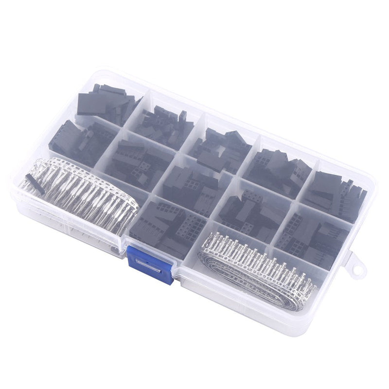  [AUSTRALIA] - 620pcs Connector Pin Housing Jumper Wire Cable Pin Header Connector Housing Kit Male Female Crimp Pins Adaptor Terminal