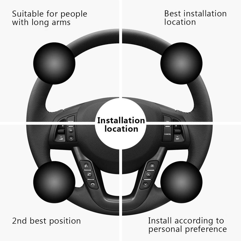  [AUSTRALIA] - Steering Wheel Knob Vehicle Steering knob, Universal Car Steering Ball Heavy Duty Steering Handle Ball Black