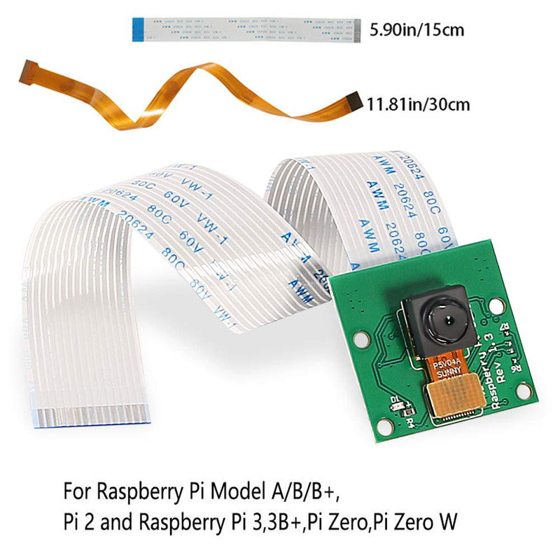  [AUSTRALIA] - Aoicrie Raspberry pi Zero Camera Module 5MP 1080p OV5647 Sensor Video Webcam Compatible with Pi Zero Ribbon Cable&FPC Cable for Raspberry Pi Model A/B/B+,Pi 2 Raspberry Pi 3,3B+ Pi Zero/Zero W Pi 4