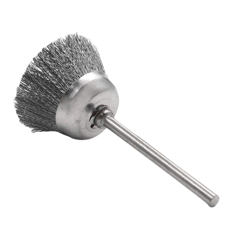  [AUSTRALIA] - Sydien 10Pcs 1-Inch Wire Wheel Brush Cup Stainless Steel Brushes Wheel with 3mm Shank Stainless steel wire